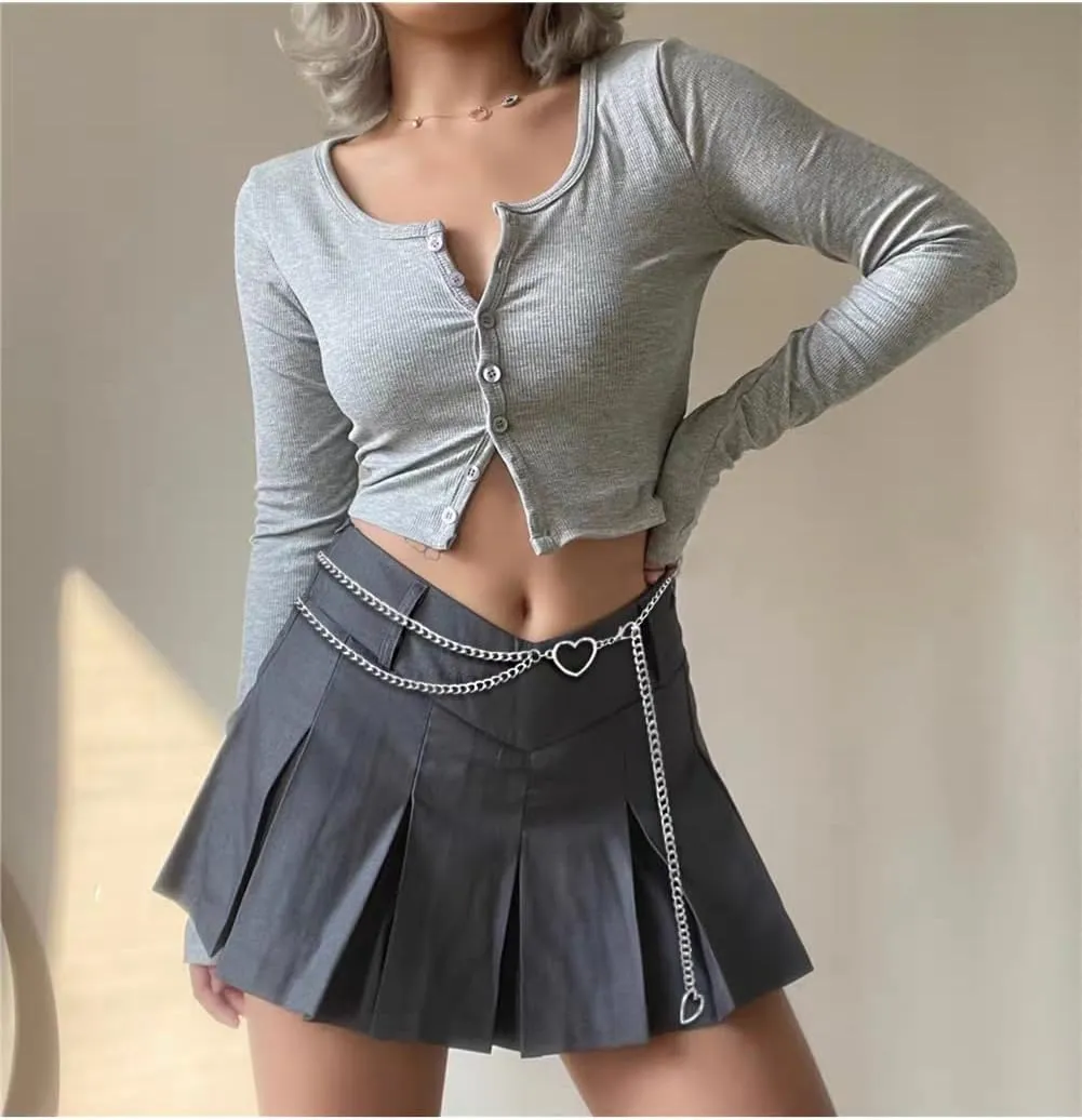 Waist Chain Belt for Women Fashion Multilayer Chain Belt Y2K Style Heart Waist Body Jewelry for Dress