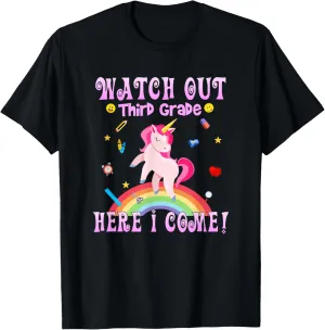 Watch Out Third Grade Here I Come Third Grade T-Shirt