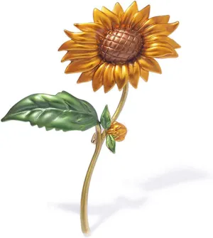 WCRAZYE Sunflower Flower Brooch Pin for Women Girls Elegant Enamel Crystal Rhinestone Yellow Flower Plant Brooch Pin, Charm Sun Flower Coat Brooch for Mom Christmas Valentine's Day Jewelry Gifts