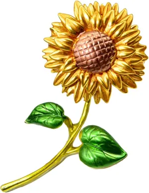 WCRAZYE Sunflower Flower Brooch Pin for Women Girls Elegant Enamel Crystal Rhinestone Yellow Flower Plant Brooch Pin, Charm Sun Flower Coat Brooch for Mom Christmas Valentine's Day Jewelry Gifts