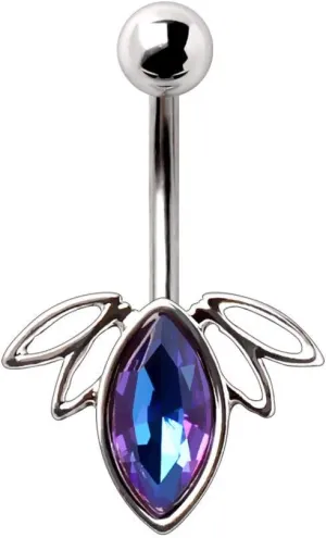 WILDKLASS 316L Stainless Steel Blue Purple Fruit Navel Ring