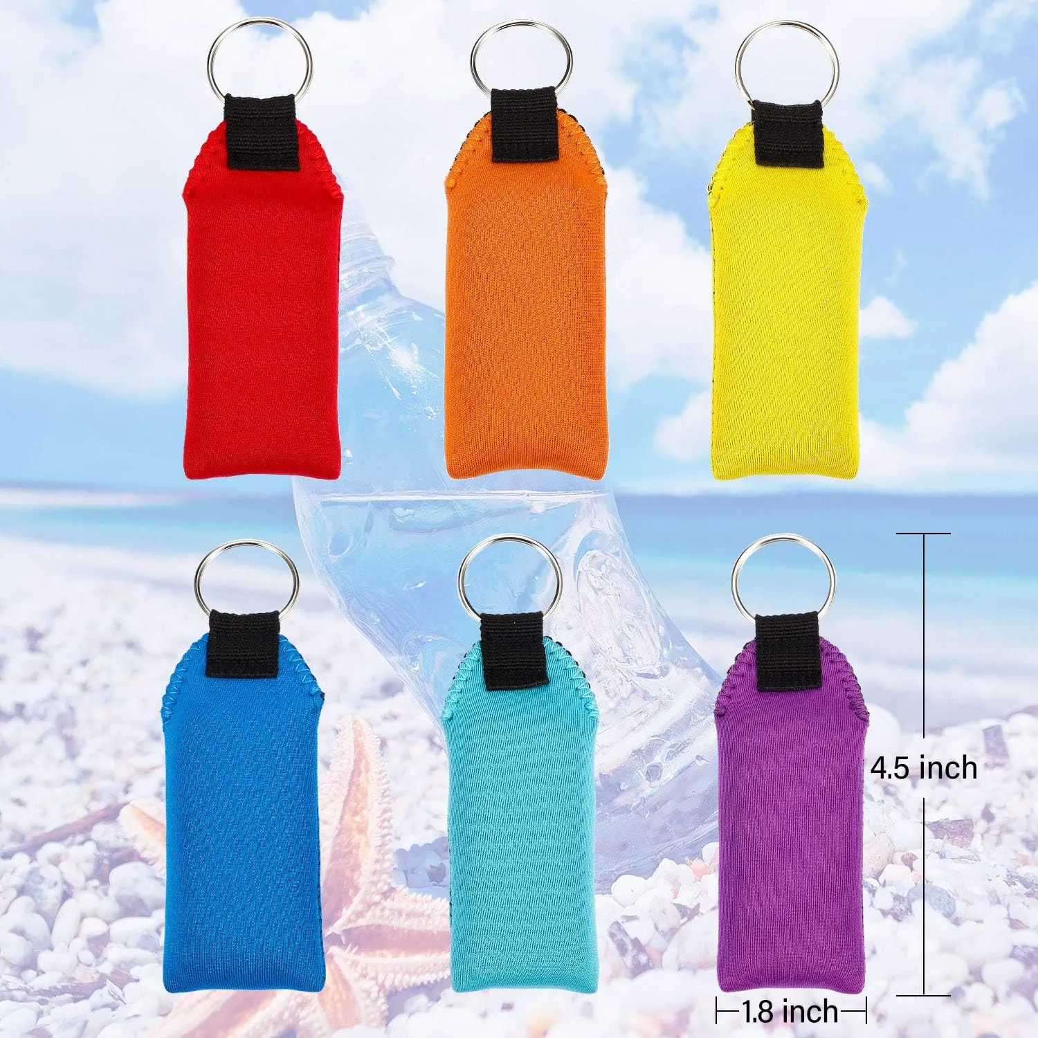 WILLBOND 6 Pieces Floating Boat Keychain Waterproof Floatable Foam Keychain