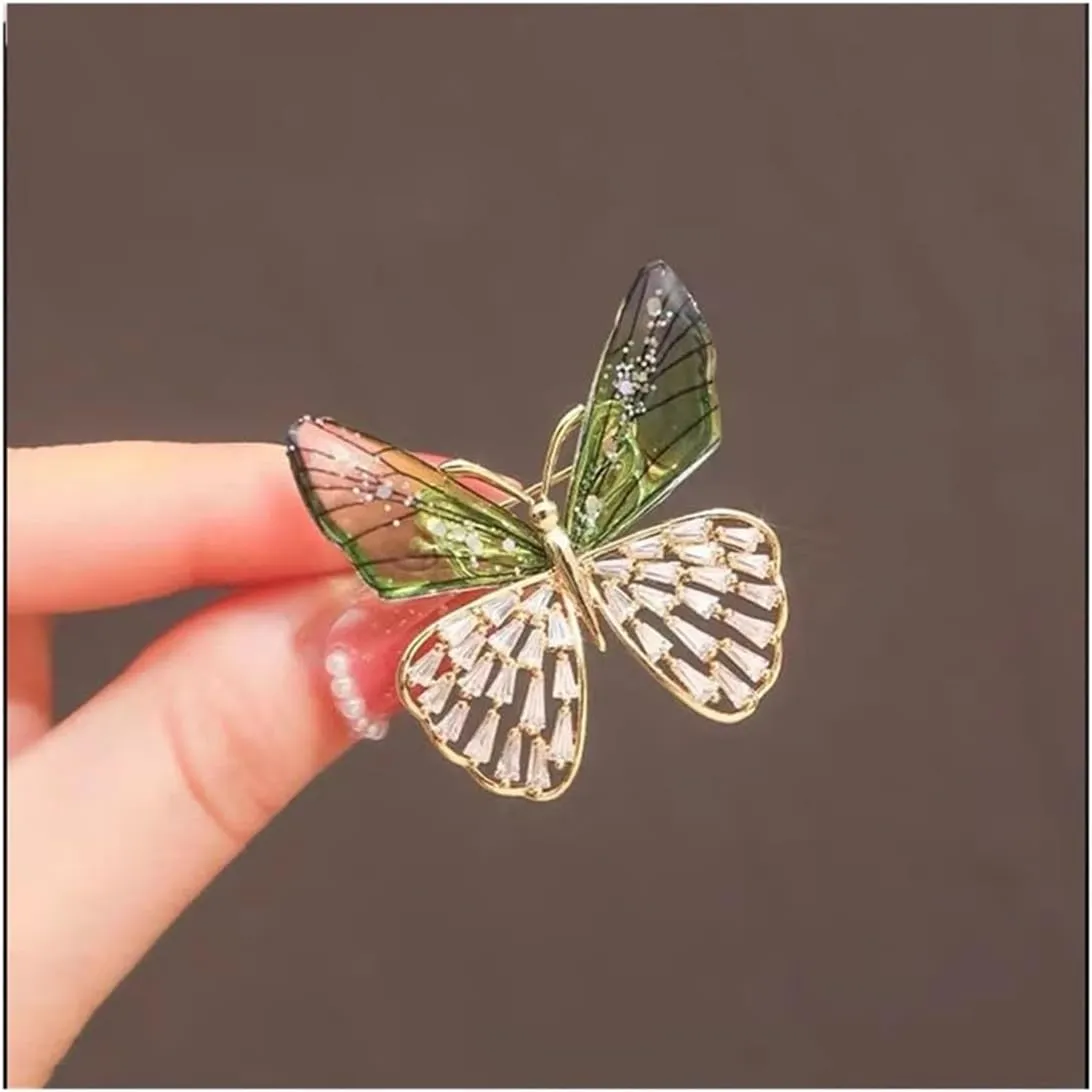 Women Brooch Butterfly Brooches for Women Trendy Flying Imitation Pearl Shell Animal Butterfly Pins Wedding Jewelry Costume Accessory