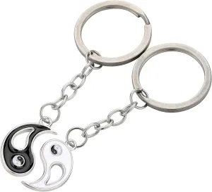 Yin Yang KeyChains Keyring Couple Gifts Best Friend BFF Birthday Christmas Gifts For Women Men