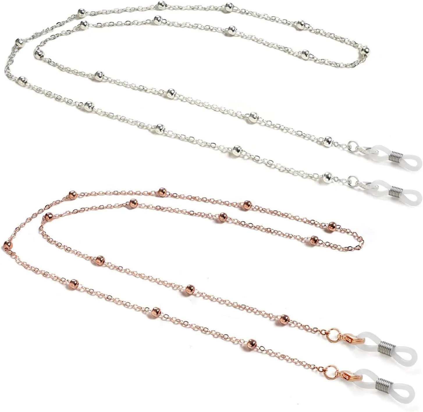 ZOORON Eyeglass Chains for Women, Premium Beaded Eyeglass Necklace Chain Cord, Eye Glasses String Holder
